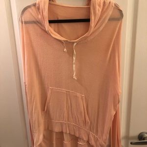 Long sleeve oversized thin sweatshirt